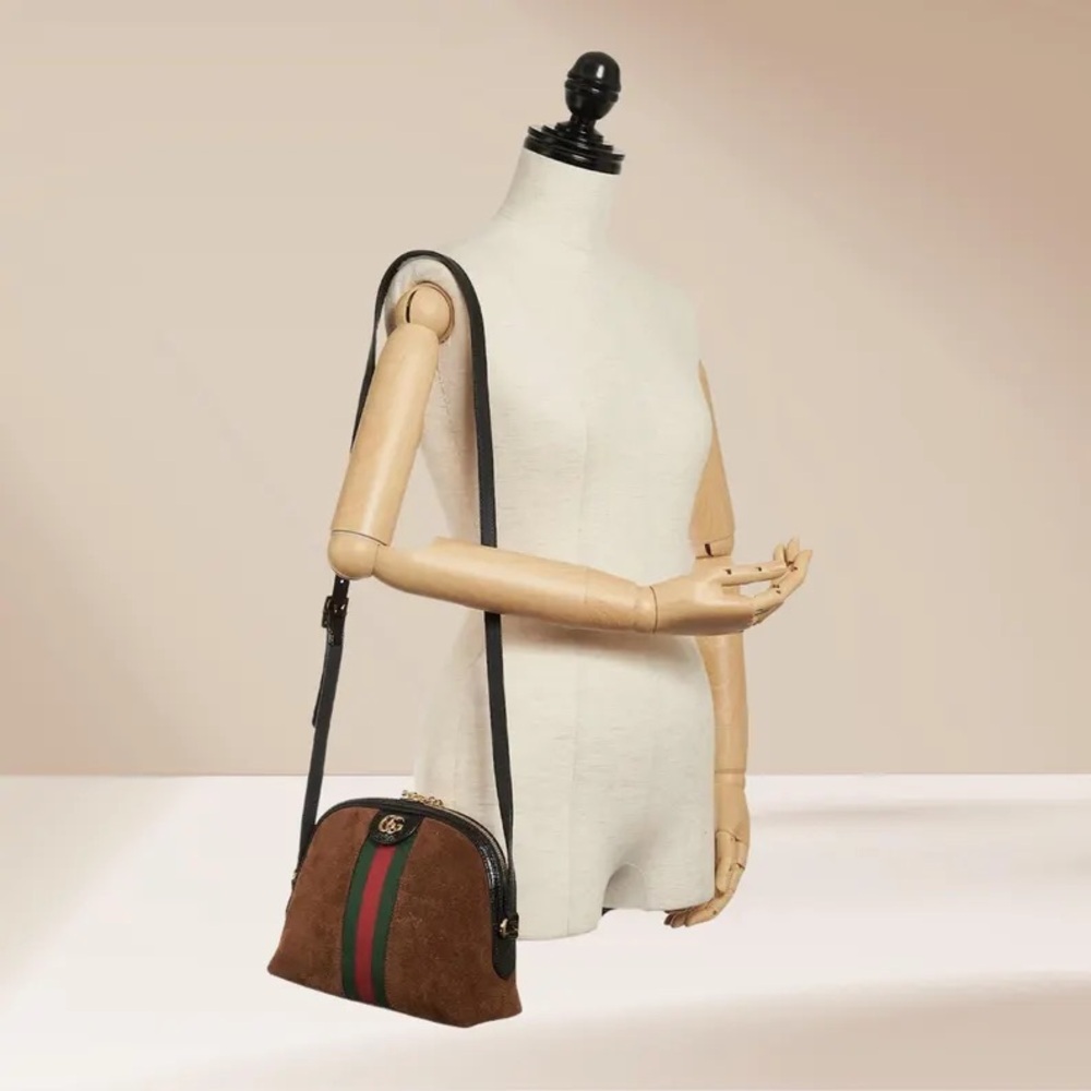 Gucci Brown and Green Crossbody Bag - Picture 2 of 10